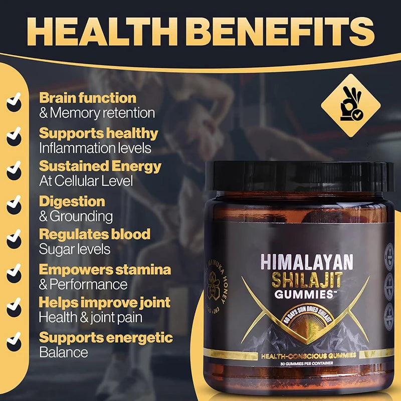 30 Shilajit Gummies + Honey