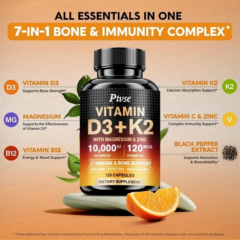 Vitamin D3 + K2 - Boron Support (120 Capsules)